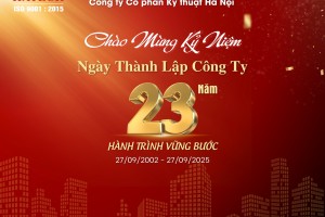 HATECH., JSC – 23 NĂM HÀNH TRÌNH VỮNG BƯỚC 